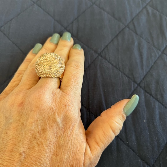 Beautiful champagne Swarovski crystal ring! - Picture 5 of 6